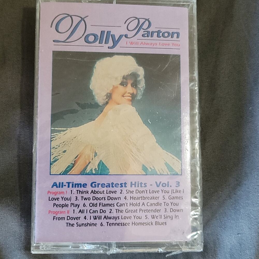 Vtg 1993 Dolly Parton I Will Always Love You Greatest Hits Vol. 3 Cassette Tape